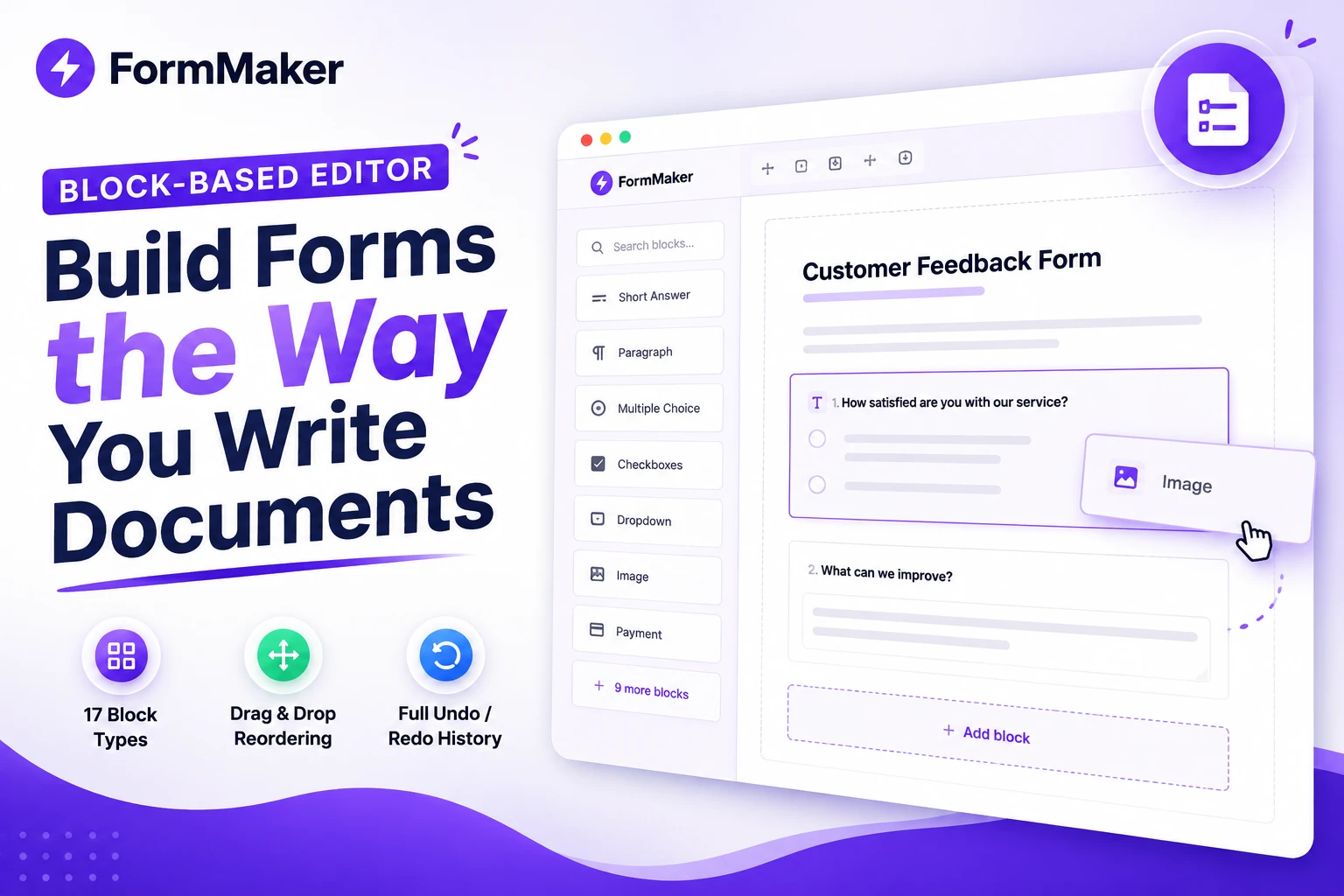 Build forms the way you write documents preview