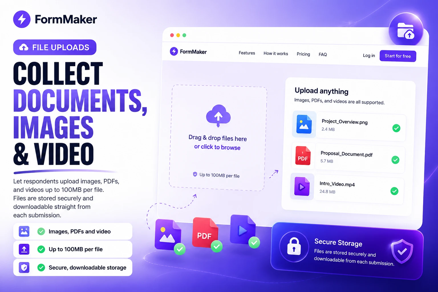 Collect documents, images and video preview