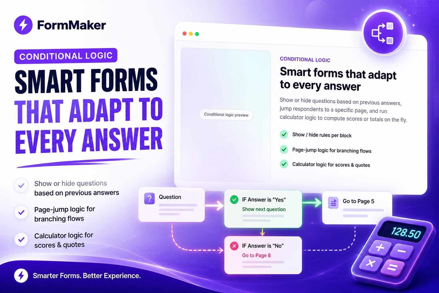 Smart forms that adapt to every answer preview